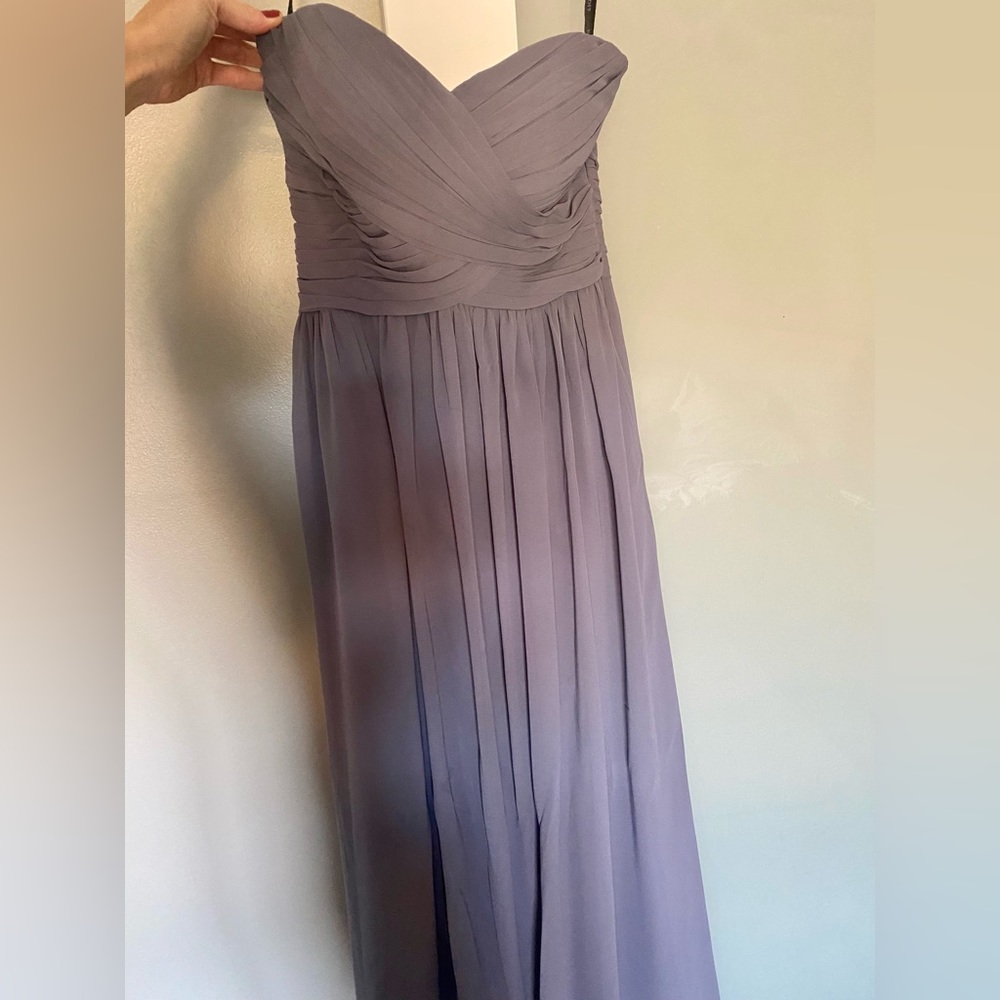 Grey Strapless Bridesmaid Dress - Size 4